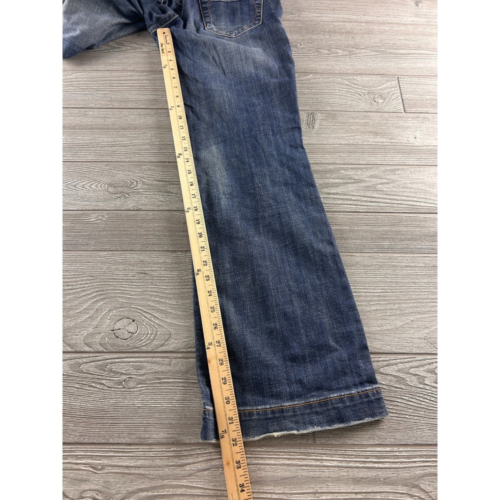 Stetson No 214 City Trouser Jeans Womens 29x31.5 Blue Denim Wide Leg Western - Picture 5 of 10